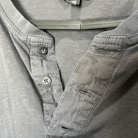 Toad & Co. Grey Long Sleeve Three Button Henley Organic Cotton Shirt XXL - Picture 3 of 7